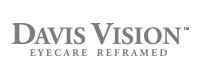 Logo for Davis Vision, featuring the tagline "Eyecare Reframed" in grey text, perfect for your trusted eye doctor in Pembroke Pines.