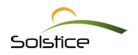 The "Solstice" logo features a stylized black font with an orange sun rising over a green curved line, reminiscent of the vibrant horizons in Pembroke Pines, South Florida.