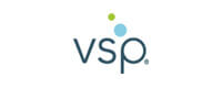 VSP logo featuring lowercase "vsp" in dark blue, complemented by small green and blue dots above, embodies a commitment to vision care excellence, cherished by eye doctors from South Florida to Pembroke Pines.